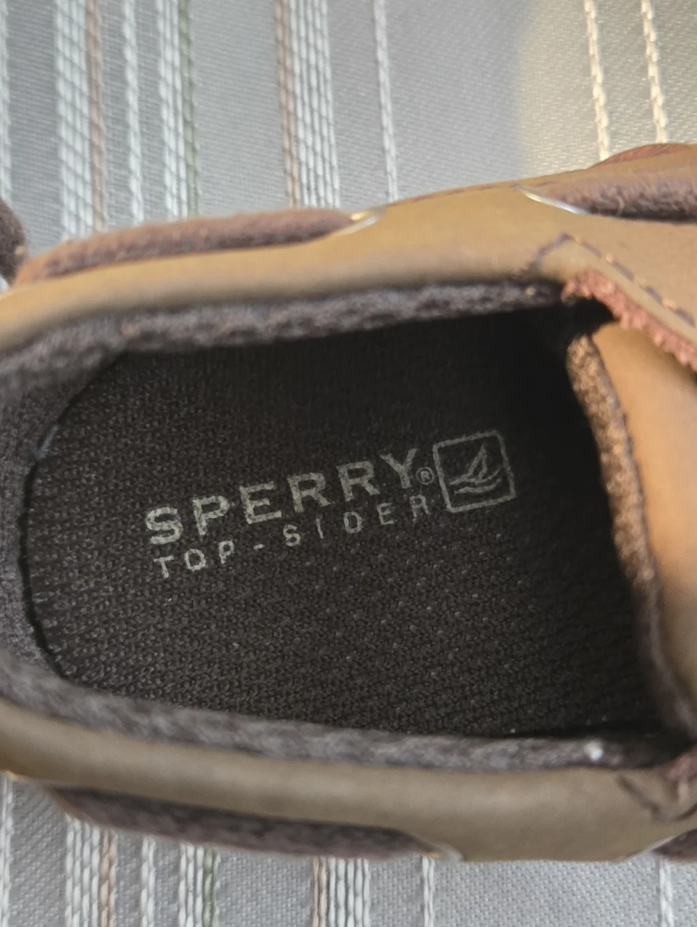 Sperry Kids Intrepid Brown Top Sliders Boat Shoes Toddler size 4M Leather Upper